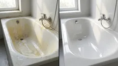 Kylpyhuone on jälleen valkoinen: keino, joka toimi siellä, missä kaikki muu epäonnistui