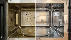 Laitoin kostean pyyhkeen mikroaaltouuniin – ja lika katosi itsestään 3 minuutissa